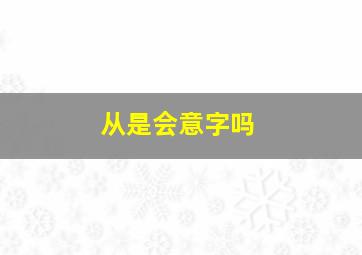 从是会意字吗