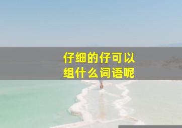 仔细的仔可以组什么词语呢