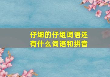 仔细的仔组词语还有什么词语和拼音