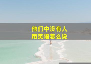 他们中没有人用英语怎么说