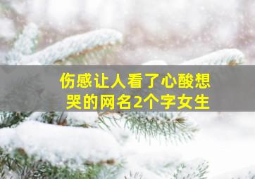 伤感让人看了心酸想哭的网名2个字女生