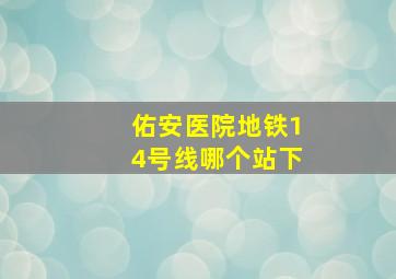 佑安医院地铁14号线哪个站下