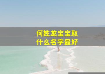 何姓龙宝宝取什么名字最好