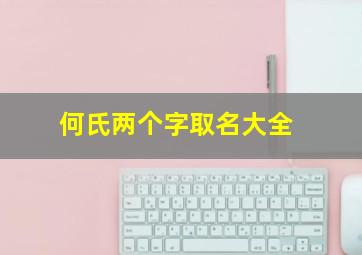 何氏两个字取名大全