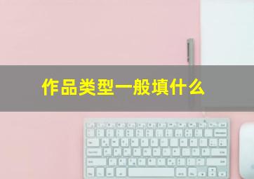 作品类型一般填什么