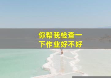 你帮我检查一下作业好不好