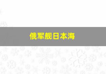 俄军舰日本海