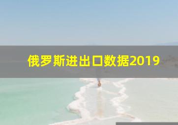 俄罗斯进出口数据2019