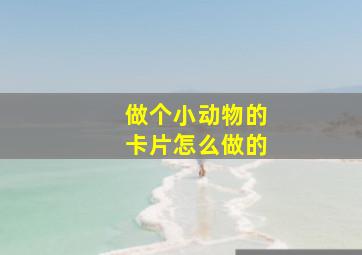 做个小动物的卡片怎么做的