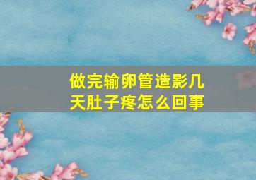 做完输卵管造影几天肚子疼怎么回事