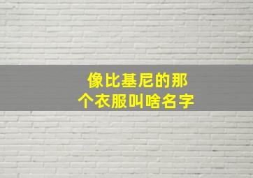 像比基尼的那个衣服叫啥名字