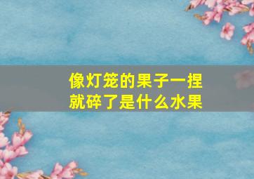 像灯笼的果子一捏就碎了是什么水果