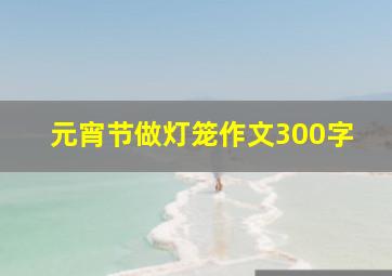 元宵节做灯笼作文300字