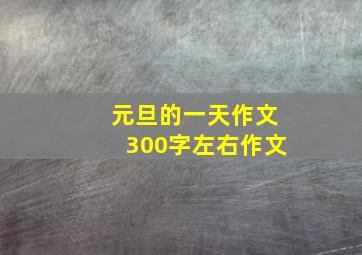 元旦的一天作文300字左右作文