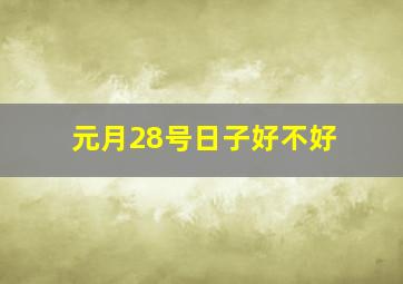 元月28号日子好不好