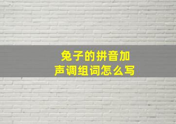 兔子的拼音加声调组词怎么写