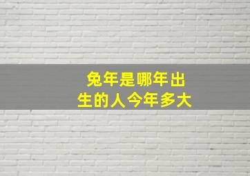 兔年是哪年出生的人今年多大