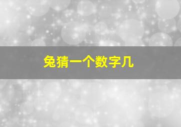 兔猜一个数字几