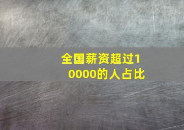 全国薪资超过10000的人占比