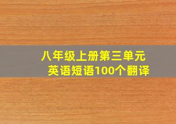 八年级上册第三单元英语短语100个翻译