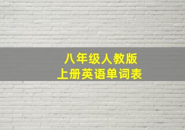 八年级人教版上册英语单词表