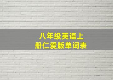 八年级英语上册仁爱版单词表