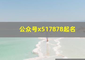 公众号x517878起名