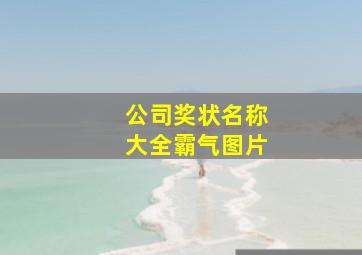 公司奖状名称大全霸气图片