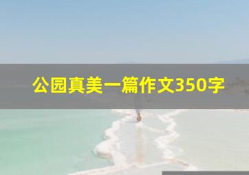 公园真美一篇作文350字