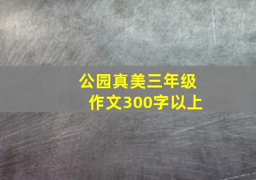 公园真美三年级作文300字以上