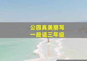 公园真美丽写一段话三年级