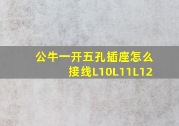 公牛一开五孔插座怎么接线L10L11L12