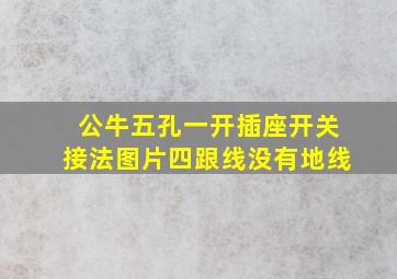 公牛五孔一开插座开关接法图片四跟线没有地线