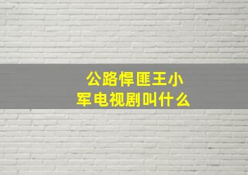 公路悍匪王小军电视剧叫什么