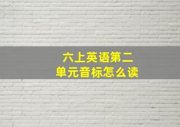 六上英语第二单元音标怎么读