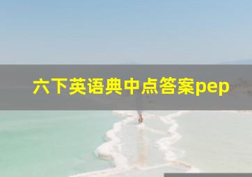 六下英语典中点答案pep