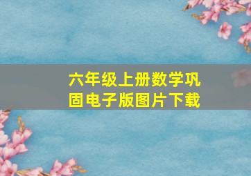 六年级上册数学巩固电子版图片下载