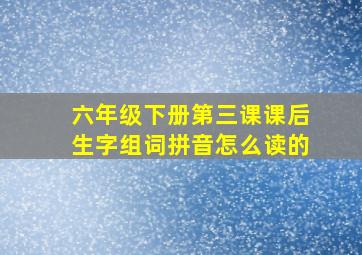 六年级下册第三课课后生字组词拼音怎么读的