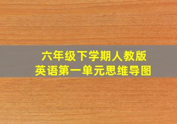 六年级下学期人教版英语第一单元思维导图