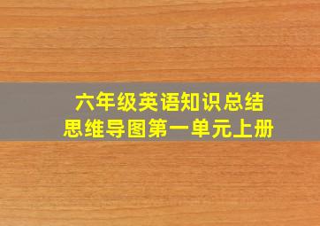 六年级英语知识总结思维导图第一单元上册