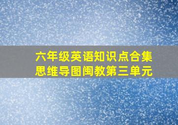 六年级英语知识点合集思维导图闽教第三单元