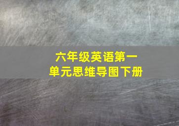 六年级英语第一单元思维导图下册