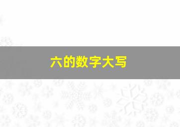 六的数字大写