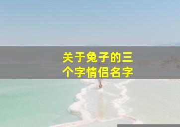 关于兔子的三个字情侣名字