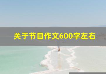 关于节目作文600字左右