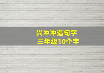 兴冲冲造句字三年级10个字