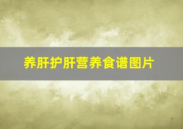 养肝护肝营养食谱图片