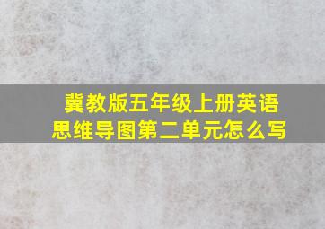 冀教版五年级上册英语思维导图第二单元怎么写