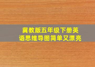 冀教版五年级下册英语思维导图简单又漂亮