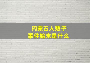 内蒙古人贩子事件始末是什么